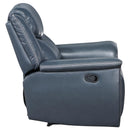 Sloane - Upholstered Padded Arm Recliner Chair - Blue