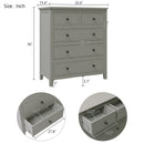 Gray Solid Wood 5 Pieces Full Bedroom Sets(bed+nightstand*2+chest+dresser）NEW - Atlantic Fine Furniture Inc