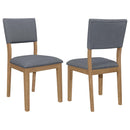Sharon - Fabric Upholstered Dining Side Chair (Set of 2) - Brown - Atlantic Fine Furniture Inc