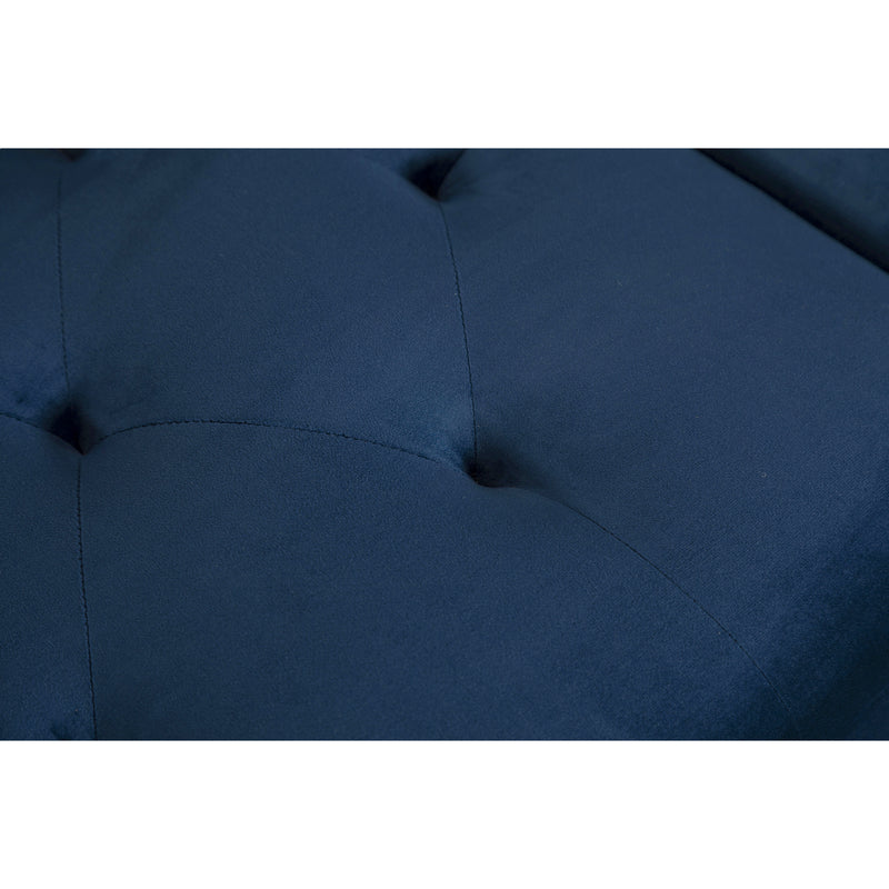 Convertible Sofa bed sleeper BLUE velvet (same as W223S00871、W223S01591。Size difference, See Details in page.) - Atlantic Fine Furniture Inc