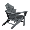 Classic Outdoor Adirondack Chair for Garden Porch Patio Deck Backyard, Weather Resistant Accent Furniture, Slate Grey - Atlantic Fine Furniture Inc