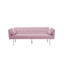 Square arm sleeper sofa Pink Velvet ***Not available for sale on Walmart*** - Atlantic Fine Furniture Inc