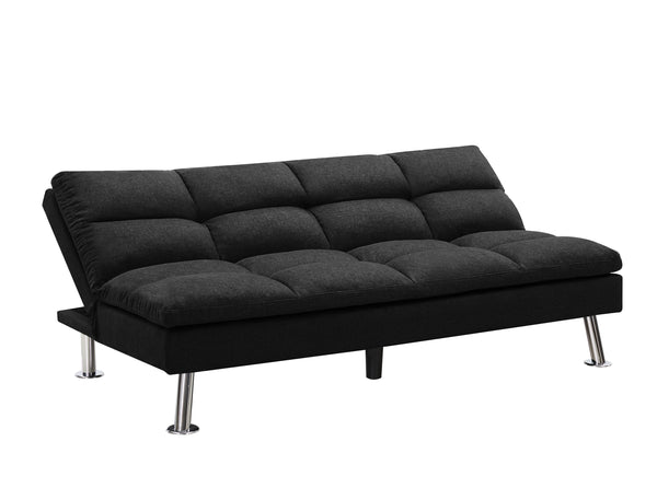RELAX LOUNGE FUTON SOFA BED SLEEPER DARK GREY FABRIC - Atlantic Fine Furniture Inc
