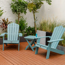 TALE Adirondack Portable Folding Side Table Square All-Weather and Fade-Resistant Plastic Wood Table Perfect for Outdoor Garden, Beach, Camping, Picnics Blue - Atlantic Fine Furniture Inc