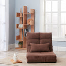 Triple Fold Down Sofa Bed, Adjustable Floor Couch Sofa with One Pillow, 5 Reclining Position, Convertible Upholstered Guest Sleeper，Adjustable Foldable Modern Leisure Sofa Bed Video Gaming Sofa - Atlantic Fine Furniture Inc