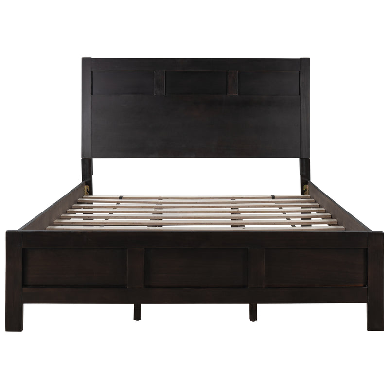 Classic Rich Brown 3 Pieces Queen Bedroom Set (Queen Bed + Nightstand+ Dresser)