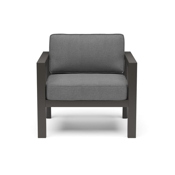 Grayton - Outdoor Aluminum Lounge Chair - Gray, Dark - 25.5"