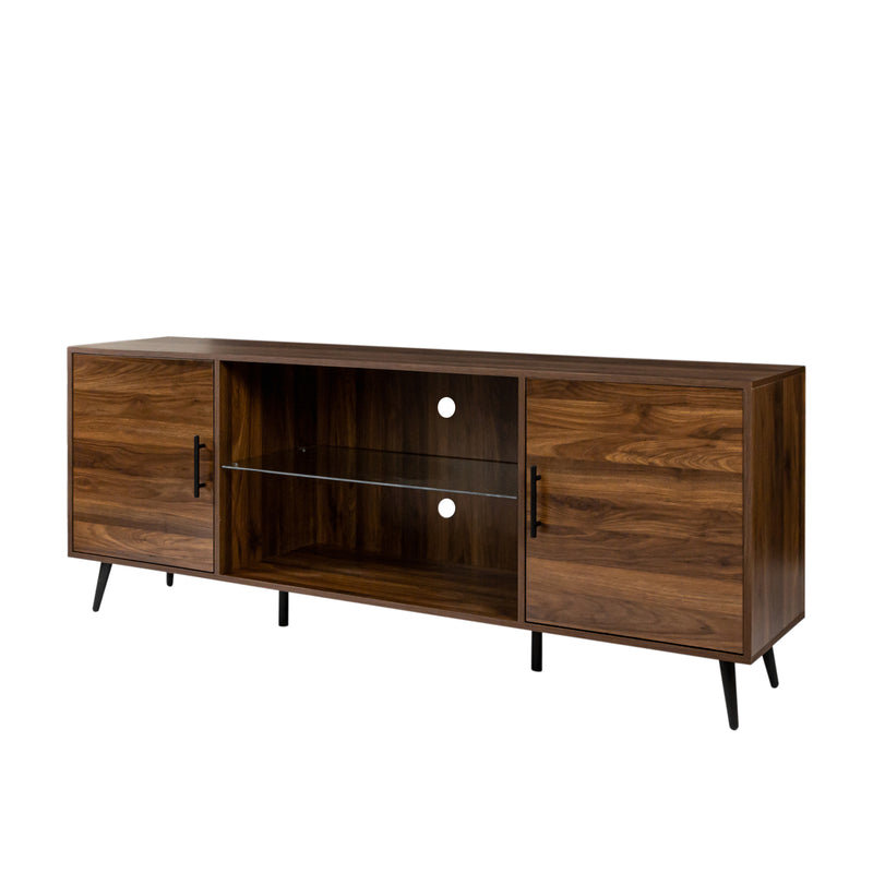 TV Stand Mid-Century Wood Modern Entertainment Center Adjustable Storage Cabinet TV Console for Living Room