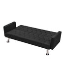 Modern Convertible Folding Futon Sofa Bed ,  Black Fabric Sleeper Sofa Couch for Compact Living Space. - Atlantic Fine Furniture Inc