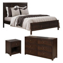 Classic Rich Brown 3 Pieces Queen Bedroom Set (Queen Bed + Nightstand+ Dresser) - Atlantic Fine Furniture Inc