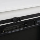 The television cabinet with an electronic fireplace，with Farmhouse Sliding Barn Door ,for TV up to +65 Inch Flat Screen Media Console Table Storage Cabinet Wood Entertainment Center Sturdy - Atlantic Fine Furniture Inc