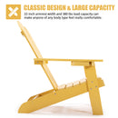 TALE Adirondack Chair Backyard Furniture Painted Seating with Cup Holder All-Weather and Fade-Resistant Plastic Wood for Lawn Outdoor Patio Deck Garden Porch Lawn Furniture Chairs Yellow - Atlantic Fine Furniture Inc