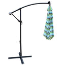 10 ft Outdoor Patio Umbrella Solar Powered LED Lighted Sun Shade Market Waterproof 8 Ribs Umbrella with Crank and Cross Base for Garden Deck Backyard Pool Shade Outside Deck Swimming Pool Atlantic Fine Furniture Inc