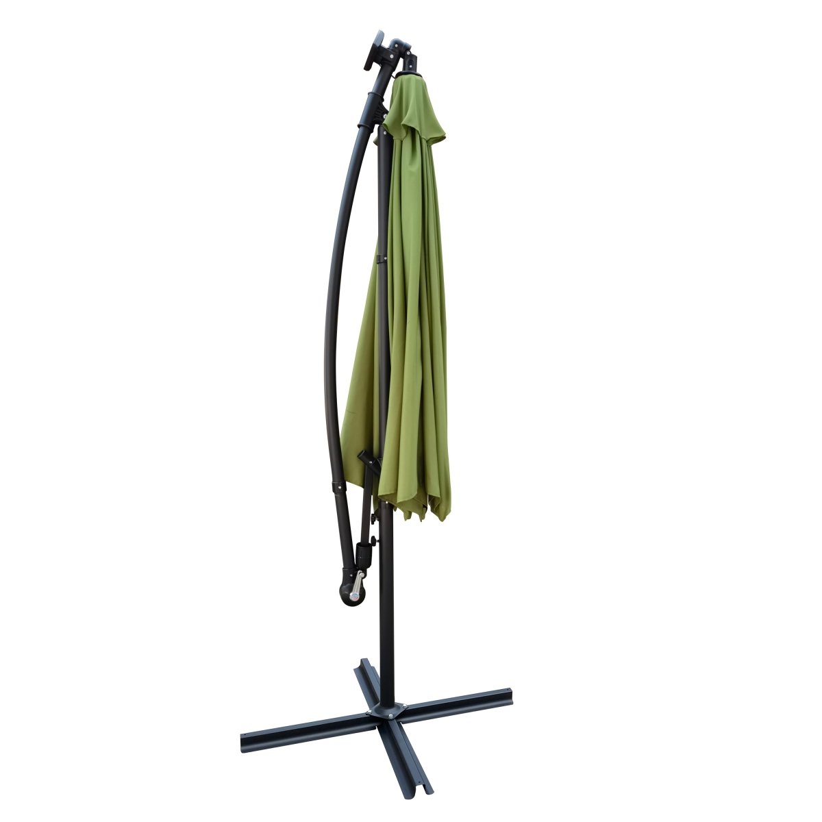 10 ft Outdoor Patio Umbrella Solar Powered LED Lighted Sun Shade Market Waterproof 8 Ribs Umbrella with Crank and Cross Base for Garden Deck Backyard Pool Shade Outside Deck Swimming Pool Atlantic Fine Furniture Inc