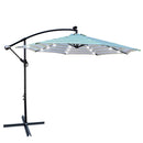 10 ft Outdoor Patio Umbrella Solar Powered LED Lighted Sun Shade Market Waterproof 8 Ribs Umbrella with Crank and Cross Base for Garden Deck Backyard Pool Shade Outside Deck Swimming Pool Atlantic Fine Furniture Inc