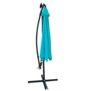 10 ft Outdoor Patio Umbrella Solar Powered LED Lighted Sun Shade Market Waterproof 8 Ribs Umbrella with Crank and Cross Base for Garden Deck Backyard Pool Shade Outside Deck Swimming Pool Atlantic Fine Furniture Inc