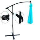 10 ft Outdoor Patio Umbrella Solar Powered LED Lighted Sun Shade Market Waterproof 8 Ribs Umbrella with Crank and Cross Base for Garden Deck Backyard Pool Shade Outside Deck Swimming Pool Atlantic Fine Furniture Inc