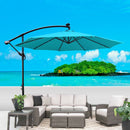 10 ft Outdoor Patio Umbrella Solar Powered LED Lighted Sun Shade Market Waterproof 8 Ribs Umbrella with Crank and Cross Base for Garden Deck Backyard Pool Shade Outside Deck Swimming Pool Atlantic Fine Furniture Inc