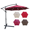 10 ft Outdoor Patio Umbrella Solar Powered LED Lighted Sun Shade Market Waterproof 8 Ribs Umbrella with Crank and Cross Base for Garden Deck Backyard Pool Shade Outside Deck Swimming Pool Atlantic Fine Furniture Inc