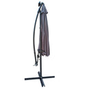 10 ft Outdoor Patio Umbrella Solar Powered LED Lighted Sun Shade Market Waterproof 8 Ribs Umbrella with Crank and Cross Base for Garden Deck Backyard Pool Shade Outside Deck Swimming Pool Atlantic Fine Furniture Inc