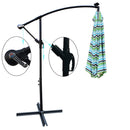 10 ft Outdoor Patio Umbrella Solar Powered LED Lighted Sun Shade Market Waterproof 8 Ribs Umbrella with Crank and Cross Base for Garden Deck Backyard Pool Shade Outside Deck Swimming Pool Atlantic Fine Furniture Inc