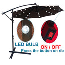 10 ft Outdoor Patio Umbrella Solar Powered LED Lighted Sun Shade Market Waterproof 8 Ribs Umbrella with Crank and Cross Base for Garden Deck Backyard Pool Shade Outside Deck Swimming Pool Atlantic Fine Furniture Inc