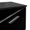 Black TV Stand for 70 Inch TV Stands, Media Console Entertainment Center Television Table, 2 Storage Cabinet with Open Shelves for Living Room Bedroom - Atlantic Fine Furniture Inc