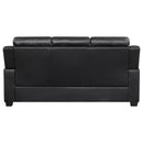 Finley - Upholstered Padded Arm Tufted Sofa - Black - Atlantic Fine Furniture Inc