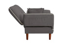 RELAX LOUNGE SOFA BED SLEEPER WITH 2 PILLOWS GREY FABRIC - Atlantic Fine Furniture Inc