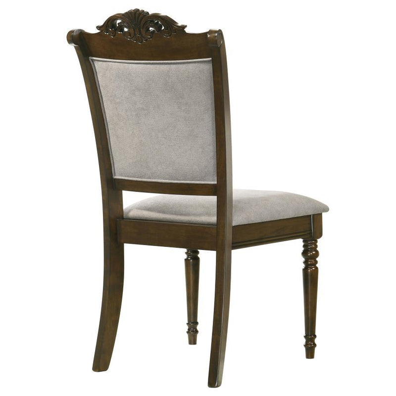Willowbrook - Upholstered Dining Side Chair (Set of 2) - Gray And Chestnut