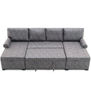 108.75" Sectional U-Shaped Sofa with 2 USB Chargers,2-seat Sofa Bed With Double Storage Chaise longue,Sleeper Independent Used as Coffee Table,Seating Capacity 6 - Atlantic Fine Furniture Inc