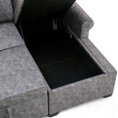 108.75" Sectional U-Shaped Sofa with 2 USB Chargers,2-seat Sofa Bed With Double Storage Chaise longue,Sleeper Independent Used as Coffee Table,Seating Capacity 6 - Atlantic Fine Furniture Inc