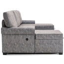 108.75" Sectional U-Shaped Sofa with 2 USB Chargers,2-seat Sofa Bed With Double Storage Chaise longue,Sleeper Independent Used as Coffee Table,Seating Capacity 6 - Atlantic Fine Furniture Inc