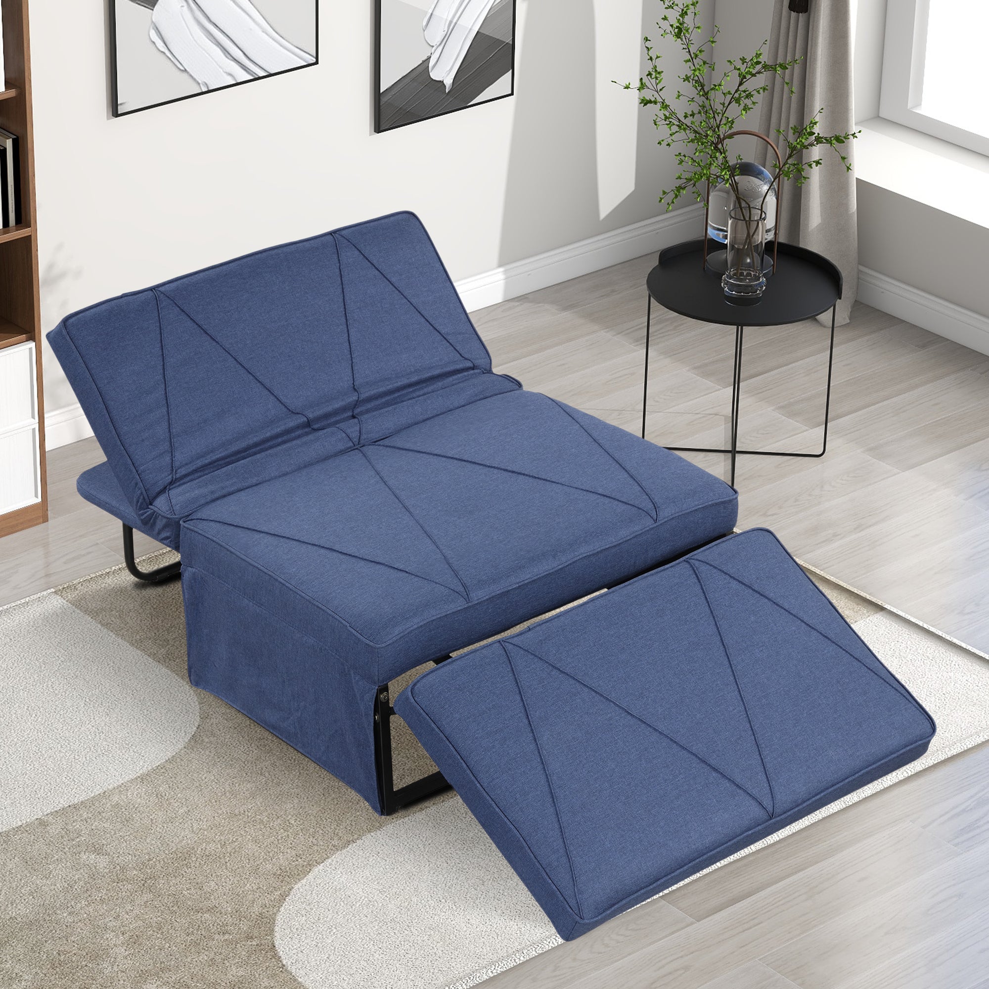 Orisfur.Sofa Bed,4-in-1Folding Ottoman Sofa Bed Sleeper Chair Convertible Chair into Bed with Adjustable Backrest Sleeper Couch Bed for Living Room/Small Apartment/Adults - Atlantic Fine Furniture Inc