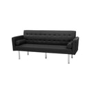 Square arm sleeper sofa BLACK PU ***Not available for sale on Walmart*** - Atlantic Fine Furniture Inc