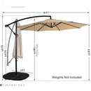 10ft Patio Hanging Umbrella with Cross Base - Atlantic Fine Furniture Inc