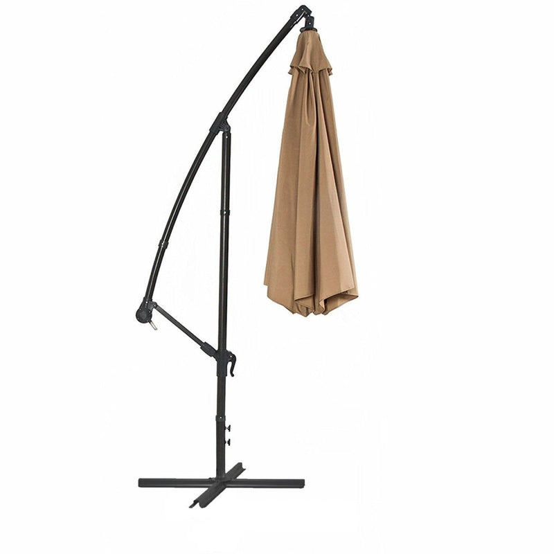 10ft Patio Hanging Umbrella with Cross Base - Atlantic Fine Furniture Inc