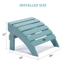 TALE Adirondack Ottoman Footstool All-Weather and Fade-Resistant Plastic Wood for Lawn Outdoor Patio Deck Garden Porch Lawn Furniture Blue - Atlantic Fine Furniture Inc