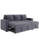 [VIDEO] 91" Reversible Pull out Sleeper Sectional Storage Sofa Bed,Corner sofa-bed with Storage Chaise Left/Right Handed Chaise - Atlantic Fine Furniture Inc