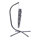 Outdoor Patio Wicker Folding Hanging Chair,Rattan Swing Hammock Egg Chair With Cushion And Pillow - Atlantic Fine Furniture Inc