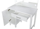 Elijah - Vanity Set With Lighting & Stool - White And Dark Gray - Atlantic Fine Furniture Inc