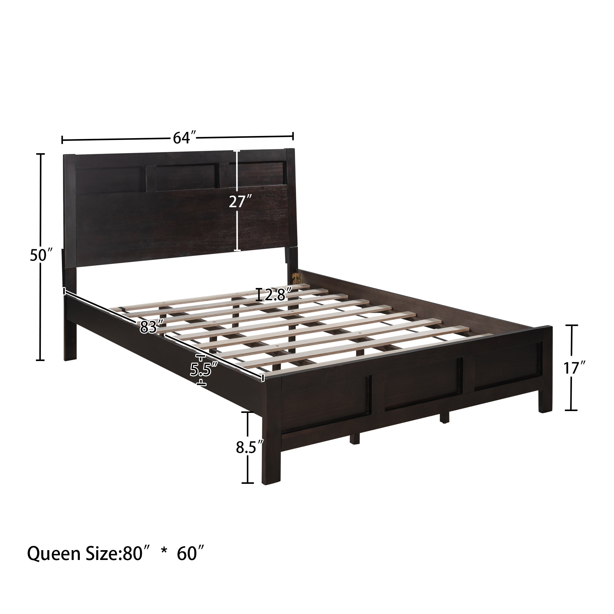 Classic Rich Brown 3 Pieces Queen Bedroom Set (Queen Bed + Nightstand+ Chest) - Atlantic Fine Furniture Inc