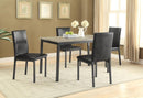 Garza - 5-Piece Rectangular Dining Table Set - Black - Atlantic Fine Furniture Inc