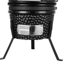 13 inch kamado grill-black - Atlantic Fine Furniture Inc