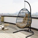 egg shape SINGLE SWING chair for garden patio - Atlantic Fine Furniture Inc
