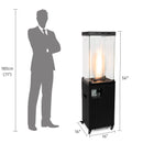 Black Outdoor Square Propane Patio Heater 41000 BTU - Atlantic Fine Furniture Inc