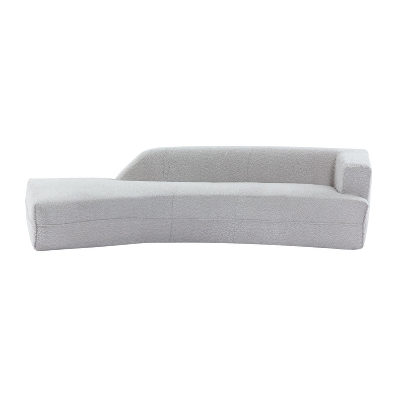 Curved Chaise Lounge Modern Indoor Sofa Couch For Living Room, Grey