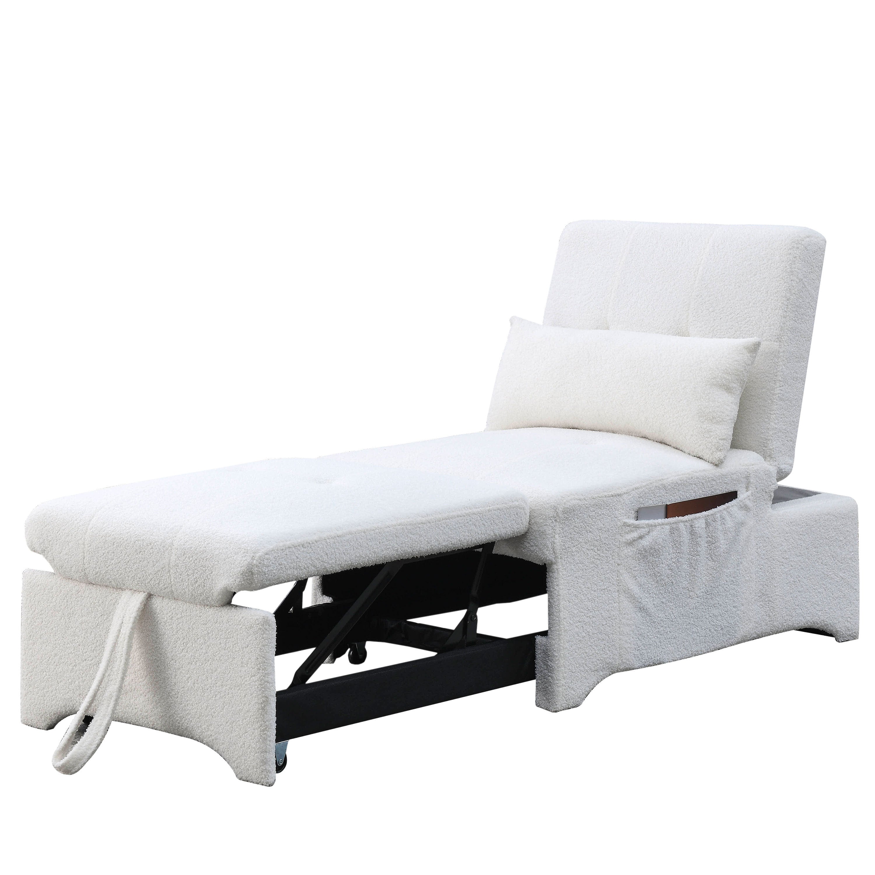 [Video] Welike 24.5"W Sleeper sofa bed, convertible chair 4 in 1 multifunctional folding sleeper sofa bed pull out sleeper sofa bed with adjustable backrest, single bed chair for small spaces - Atlantic Fine Furniture Inc