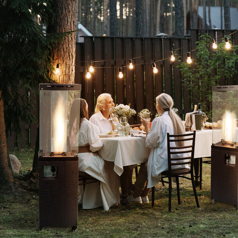 Black Outdoor Square Propane Patio Heater 41000 BTU