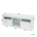 145 Modern 57" TV Stand Matte Body High Gloss Fronts with 16 Color LEDs - Atlantic Fine Furniture Inc